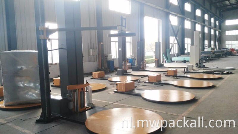 Top drukplaat geperste houten pallet rekfolie wikkelmachine